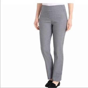 Hilary Radley Stretch Tummy Control Houndstooth Checkered Pull-On Trousers